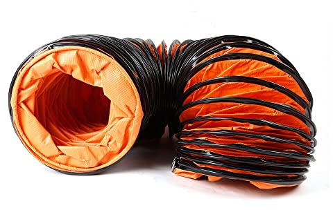 Manguera de aire caliente, 4 m, tubo de PVC, 300 mm, manguera de ventilación, manguera de transporte de aire, manguera flexible con vendas