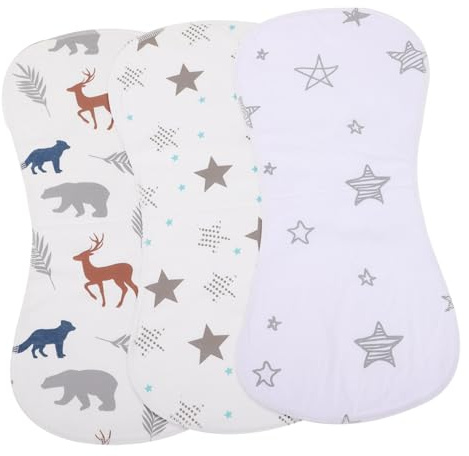 Kisangel 3Pezzi Antirigurgito Assorbenti per Design e Traspirante per Latte e Sputi Lavabili e Confortevoli per Sensibile Del