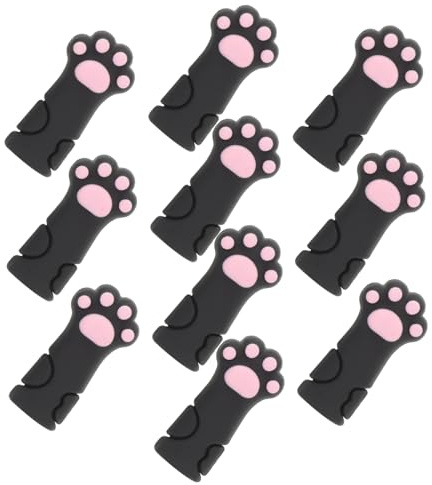 VALICLUD 10piezas Funda para Herramientas de Uñas para Tijeras de Cutículas Forma de Pata de Gato Tapas de Silicona Reutilizables para Alicates y Pinzas de Manicura