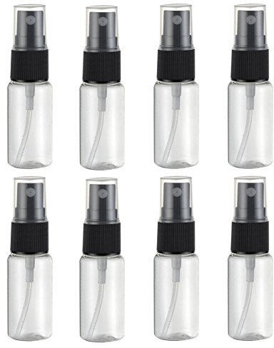 UOOOM 8 pcs 15 ml Flacone Spray di Viaggio Set Trasparente Vuota Plastica Atomizzatore Spray Bottiglia