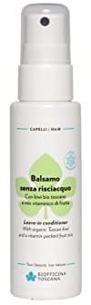 Biofficina Toscana Balsamo spray senza risciacquo, 100 ml – Balsamo leave in per tutti i tipi di capelli ad azione districante e anticrespo – Spray districante capelli con kiwi bio toscano