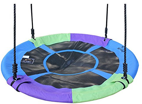 HI SUYI 40 Giant Disc Nest Rope Hanging Tree Swing Seat Set Heavy Duty Easy to Set Up For Kids Adult Outdoor Backyard Garden Canopy