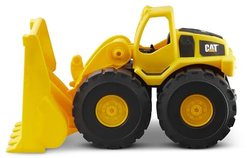 CatToysOfficial Construction Wheel Loader Vehicle Age 2+, Indoor and outdoor use, free-wheeling with moving scoop. For children aged 3+, Yellow