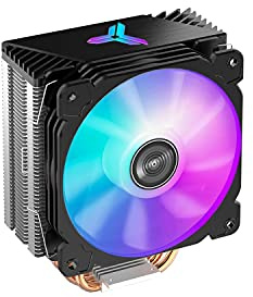 Jonsbo CR-1000 RGB CPU Cooler, PWM Silent 120mm Fan, Processor Fan, CPU Heater, CPU Cooler PC, Intel & AMD CPU Cooler, Black
