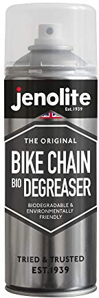 JENOLITE Bike Chain BIO Degreaser Aerosol | Water Soluble | Biodegradable Bike Degreaser Spray | Deep Clean Chain & Other Parts | 400ml