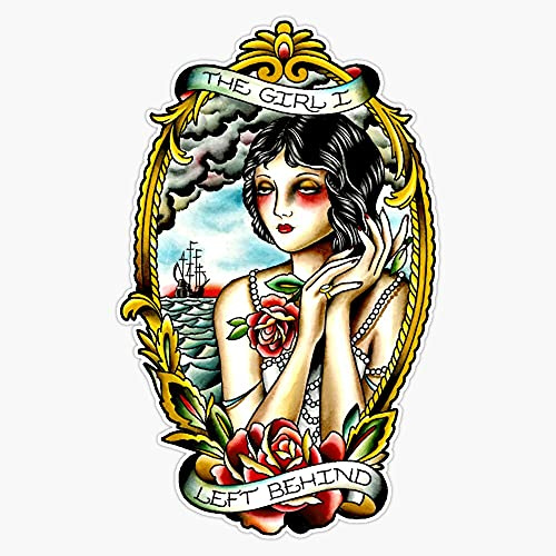 Traditional Tattoo Pin Up Girl Navy Ship Vinyl Waterproof Sticker Decal Car Laptop Wall Window Bumper Sticker 5