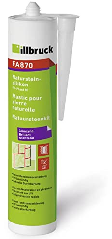 Illbruck FA870 Naturstein Silikon Marmorsilikon glänzende Oberfläche 310ml Kartusche (sandsteinbeige)