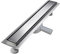 sunrik Duschrinne 50 cm, Befliesbar Duschrinne extra flach, Edelstahl Bodenablauf Komplettset mit 360°Siphon Haarsieb