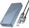 NVMe Enclosure compatible with Thunderbolt 3/4 USB 4/3.2/3.1/3.0 Type C, SANZANG 40Gbit/s M.2 SSD Enclosure for 2280 M-Key (B+M Key) NVMe SSD, up to 2700 MB/s, Gray