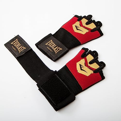 Everlast Prospect Quick Wraps - Vendaje de Mano para niños, Color Rojo y Dorado, Talla S/M