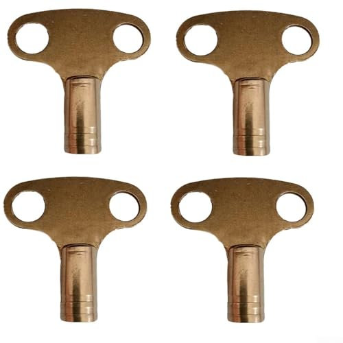 Heizkörper-Auspuffventilschlüssel, quadratisch, 5 × 5 mm, Heizkörperzubehör, Kupfermaterial (4er-Pack)