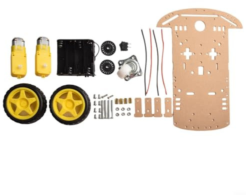 Kit de chasis de coche robot inteligente dinámico 2WD completo con codificador de velocidad y motores de CC adecuados para educación robótica