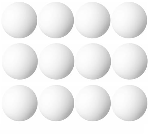 KOMUNJ 12 Pcs Table Tennis Balls, Durable 40mm Ping Pong Balls, Suitable for Cats and Dogs Parties Sports Adults Family Games