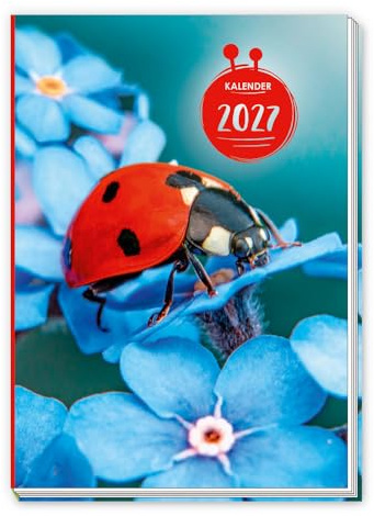TRÖTSCH - Taschenkalender A7 Marienkäfer 2027: Mini-Terminkalender