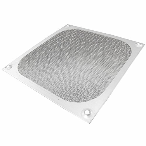 AABCOOLING Aluminiumfilter Galler 80 Silver – skyddar fläkten mot damm, fläktskydd för 80 mm chassifläktar, dammfilter med EMI-skärmning