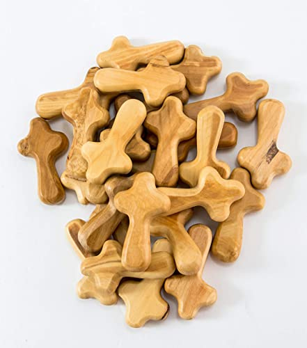 My Caring Cross Heartwood Pocket/Holding Crosses from The Holy Land (25, Small)