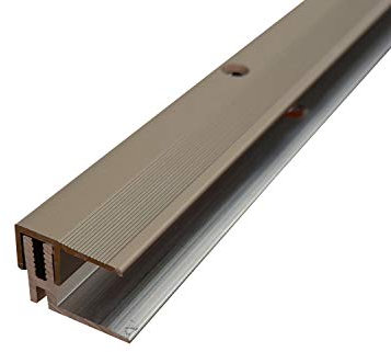 ufitec® TPL Profi MAX Profilsystem für Parkettböden - geeignet für Belagshöhen von 14-21 mm - ALU eloxiert (Abschlußprofil | Länge: 100 cm, Bronze Hell)