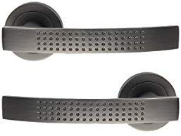 INSPIRE - 2 door fittings Louna - rosette fitting - diameter 50 mm - aluminium - dark grey matt