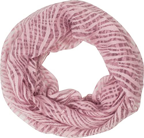 fashionchimp Loop Sommer-Schlauchschal für Damen mit Ausbrenn-Muster, Baumwolle und Polyester, leichter XXL Schal (Flieder-Streifen)