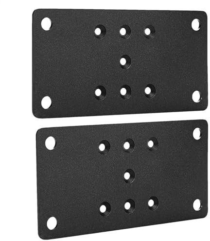 Deck Post Base, Post Bracket Set, Steel Plate, Thick Bolster Construction, Sturdy, Ideal for Pavilion Deck and Railing Installation, 2PCS, 6.69 x 3.54 x 0.39 inches