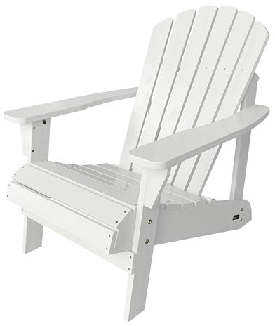 AXI Carmen Adirondackstuhl aus Holz in Weiß | Gartenstuhl/Loungestuhl/Adirondack Stuhl/Chair aus Holz für 1 Person mit Armlehnen & hoher Rückenlehne | 90,5 x 78,4 x 93 cm