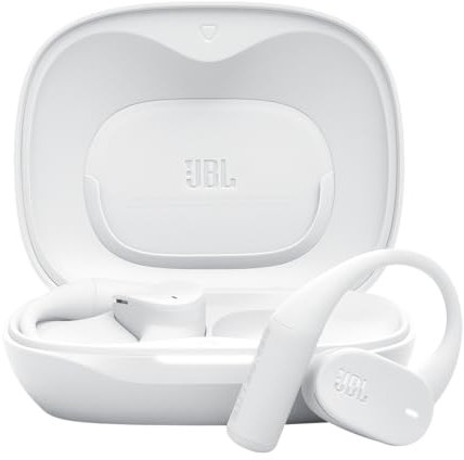 JBL Sense Lite Auriculares inalámbricos Abiertos True Wireless, diseño de Gancho para Oreja, conducción aérea, OpenSound, 32 h de autonomía, Resistencia al Agua/Polvo IP54, Headphones, Blanco