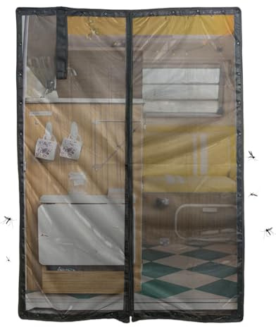 Mosquitera para puerta – para vehículos con red resistente a los rayos UV – Mosquitera protectora antiinsectos para puerta lateral, para largos viajes, aparcamiento, vacaciones, SUV, coche, camión