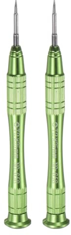 QUARKZMAN 2 Piezas Destornillador De Precisión Torx T2x25mm Magnético Punta Estrella De 6 Puntas Estilo Bolígrafo Con Mango Antideslizante Para Gafas Relojes Portátiles Electrónicos Verde