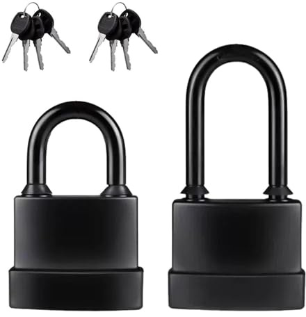 XMNIVATE 2 Waterproof Padlocks, Strong Anti-Rust Steel Locks, Safety Protection Equipment, Suitable For Outdoor Door Cabinets.