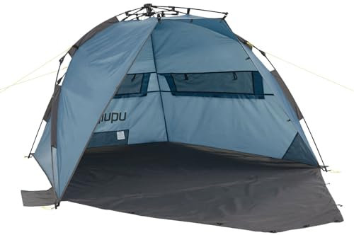 Uquip Strandzelt Speedy XL – wiederverschließbar – mit Bodenplane – schneller Auf- und Abbau