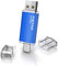 Chiavetta 64GB USB Type C 2 in 1 OTG Flash Drive USB 2.0 C Pen Drive Memoria Stick 64GB Per USB C Smartphones, Laptop, PC, ecc (Blu)