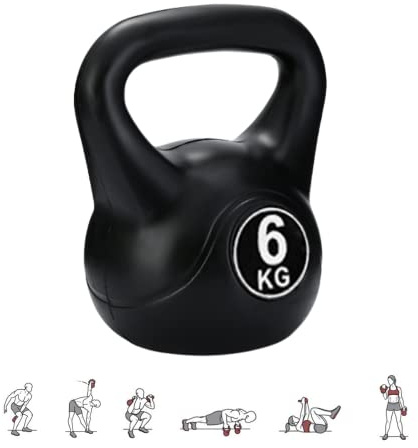 Rysk Väger kg. Betong Kettlebell Väger med Ergonomiskt Handtag Kettlebell Hantlar för Muskelträning Hemma och Gym.