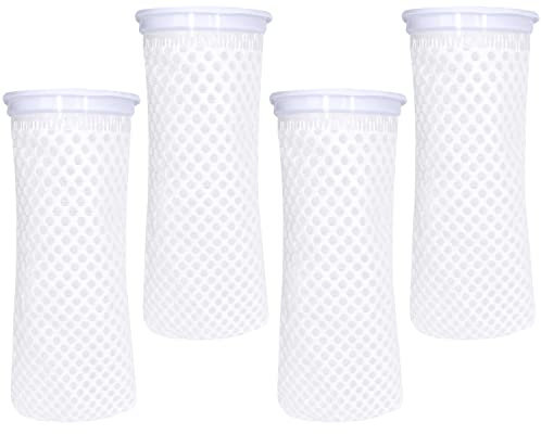 AYWFEY 4 Stück 4 Zoll 150 Mikron Filtersocken Aquarium Meerwasser, Aquarium 3D-Wabendesign Red Sea Filtersocken, Anti-Überlauf-Filtersocke für den Einsatz in Aquarien, Gärten Fischteichen, Teichen