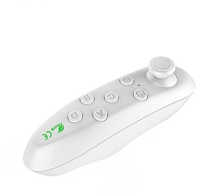 Mini telecomando VR, Gamepad con controllo Bluetooth, 4 modalità per telefono cellulare, timer per selfie, joystick, gamepad per tablet Android e iOS (senza batterie)
