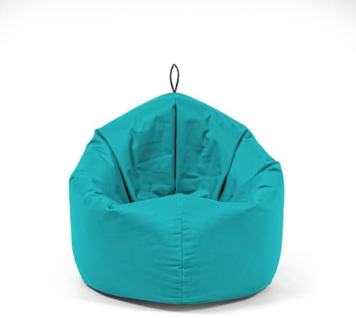 Nadimaideal Sitzsack 2 in1 Funktionen für Kinder, Teenager & Erwachsene | Indoor & Outdoor | Gaming Sitzsack -Komfortabler Beanbag | Füllung EPS Perlen (Türkis, L -Durchmesser: 125 cm)