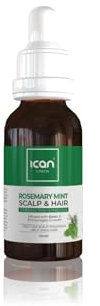 Ican London Rosemary Mint Scalp & Hair Strengthening Oil, 30ml, with Biotin