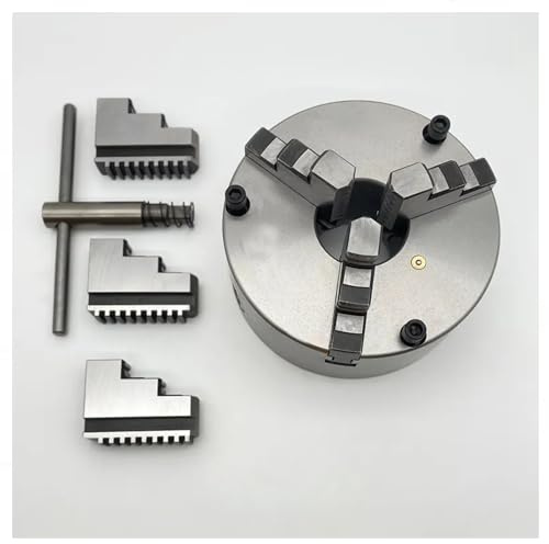 Portabrocas de torre de 3 mordazas Zilynhom K11-250 | Portabrocas de torno CNC/metal de acero templado de 250 mm | Mandíbula independiente para piezas de pared delgada y herramientas de corte | Max