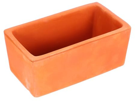 SUPVOX Maceta Para Cactus Rectangular De Terracota Pequeña Para Interior y Exterior Con Orificio De Drenaje, Jardinera Versátil Para Suculentas y Bonsáis En Alféizar, Decoración De Jardín y Escritorio