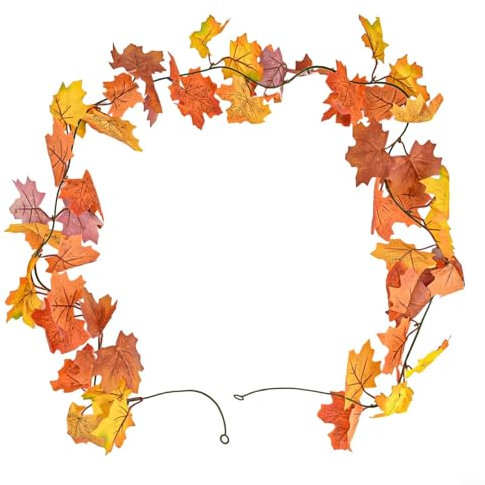 Vid de hojas con temática otoñal para decoración del hogar de 78 y 74 pulgadas, decoración colgante para ocasiones festivas