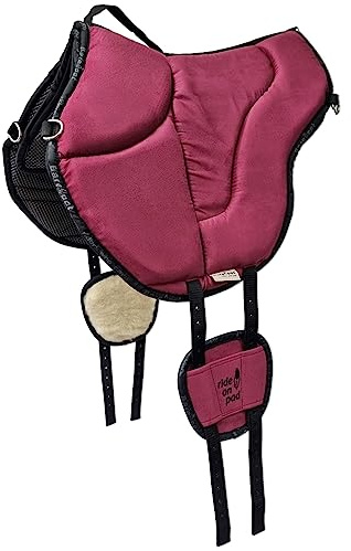 Barefoot Ride-On-Pad Physio Deep Sea Coral – Rutschfestes Sattelpad – Halt gebende und rahmende Pauschen – pferdefreundliche Polsterung – Perfekt für Reiten ohne Sattel
