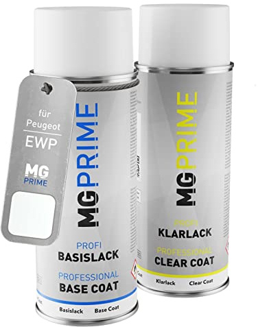 MG PRIME Bomboletta di Vernice per auto per Peugeot EWP Blanc Banquise +1K