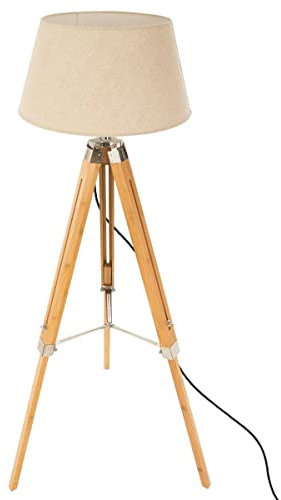 Atmosphera - Lampadaire trépied Runo - bambou et ivoire H145 cm