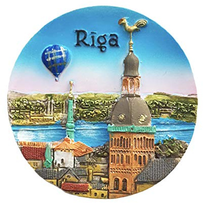 Riga Latvia 3D Refrigerator Magnet Tourist Souvenirs Resin Magnetic Stickers Fridge Magnet Home & Kitchen Decoration from China
