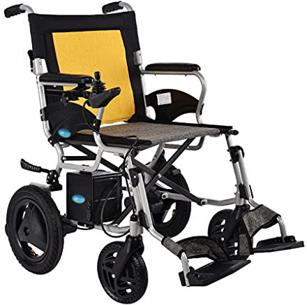 ZYXU Elektro Rollstuhl Klapprollstuhl Elektrisch Leicht Zusammenklappbar Vollautomatischer Elektrischer Rollstuhl Faltbar - Elektrorollstuhl Li-Ion-Akku