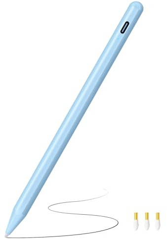 Lápiz para iPad (2018-2025), Carga Rápida, Rechazo de Palma, Pencil para iPad 11.ª/10.ª/9.ª-6.ª Generación, Air M3 M2 11/13/5.ª - 3.ª gen, Pro M4 de 11/13/12,9 pulgadas, Mini A17 Pro/6/5
