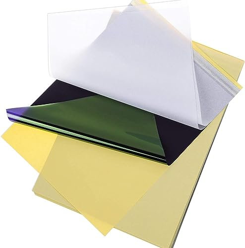 HOUSON 100 Blatt Tattoo Transferpapier, A4 Transferpapier Tattoo Stencil Thermoschablonenpapier Carbon Thermokopierpapier Matrizenpapier