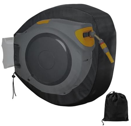 Isolierte Schlauchabdeckung | Gartenschlauchaufbewahrung für den Außenbereich | 420D Gartenschlauchtrommelabdeckungen | wasserdichte Anti-Verblassungs-Schlauchtrommelabdeckung | einziehbare