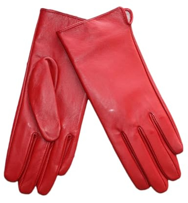 Mnjyihy Gants En Peau De Mouton Pour Femmes En Cuir Simple Fins Sans Doublure Classiques Solides Polyvalents Pour La Conduite