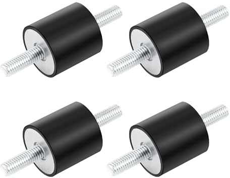 4 piezas Soportes Goma Amortiguador M8, Bloque Silencioso Antivibración,Silentblock Amortiguador para Compresores de Aire Motores Diesel Bombas de Agua a Gasolina(M8*23/30 x 30mm)