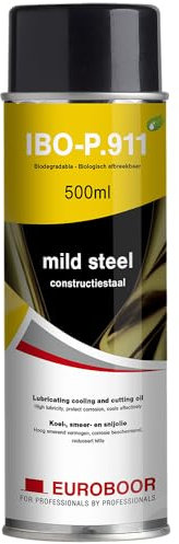 Euroboor IBO-P.911.500/BIO Schneidöl-Spray für Baustahl, 500 ml – Kühlend und Schmierend, Ideal für Werkzeugvorbereitung, Verlängert Werkzeuglebensdauer